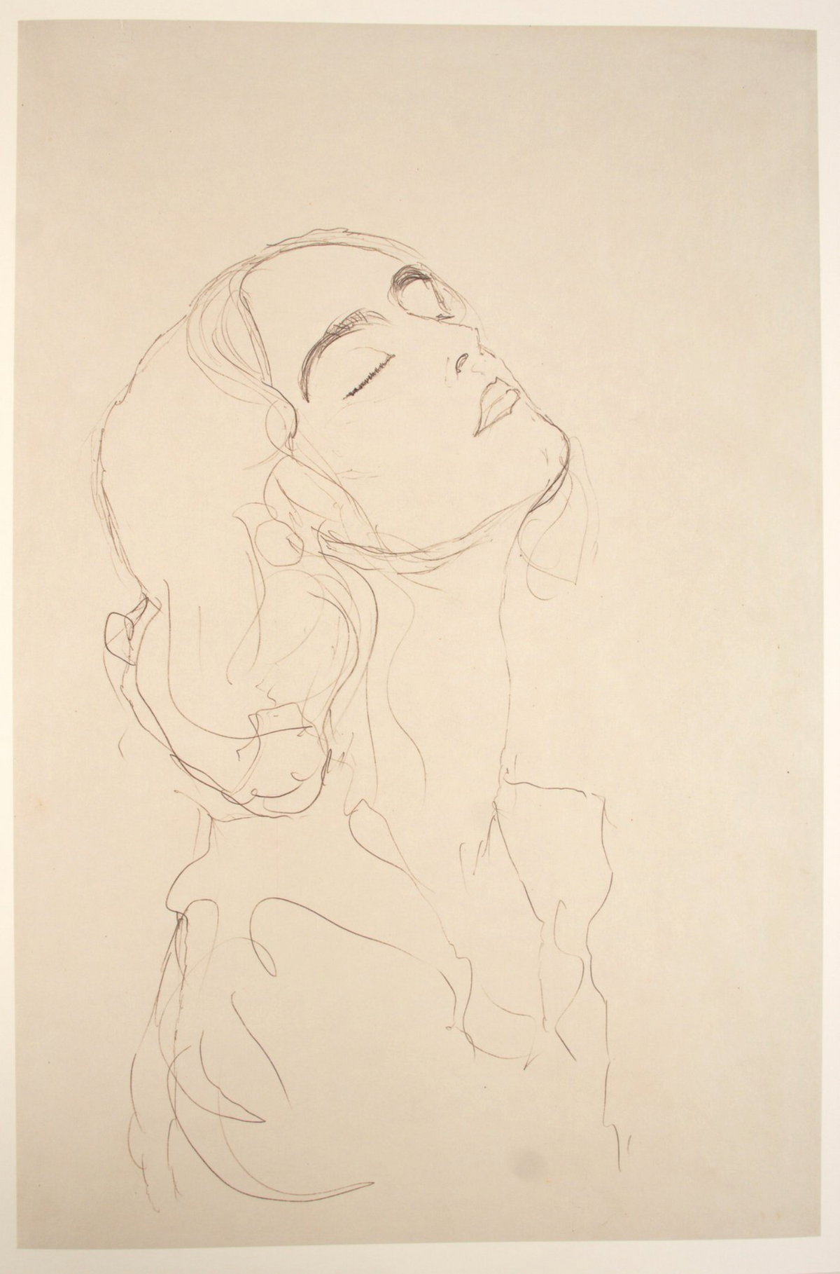 Head of a Girl with Closed Eyes - Gustav Klimt (1862-1918), after