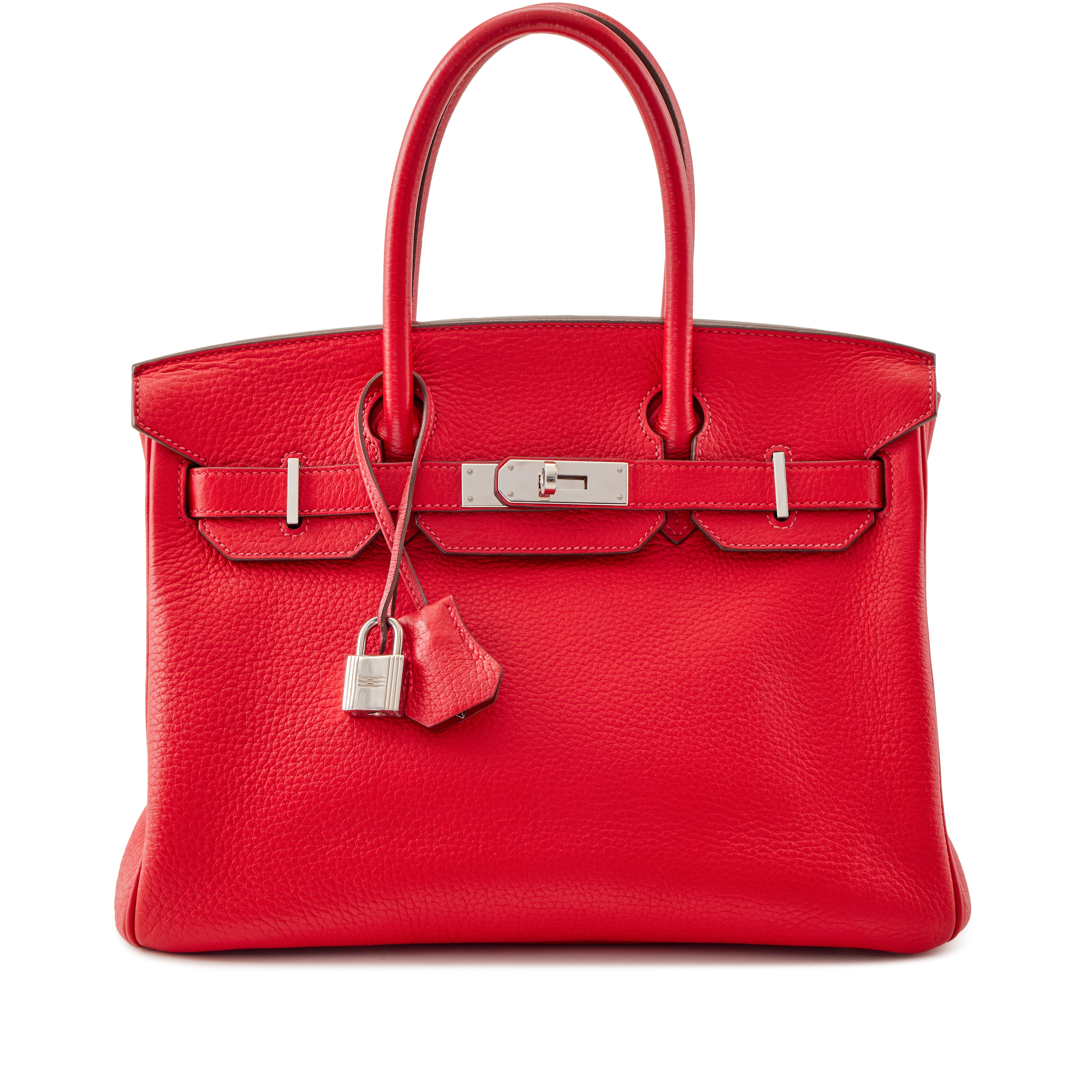 Hermès Birkin 30 – Rouge Casaque Clemence Leather Palladium Hardware