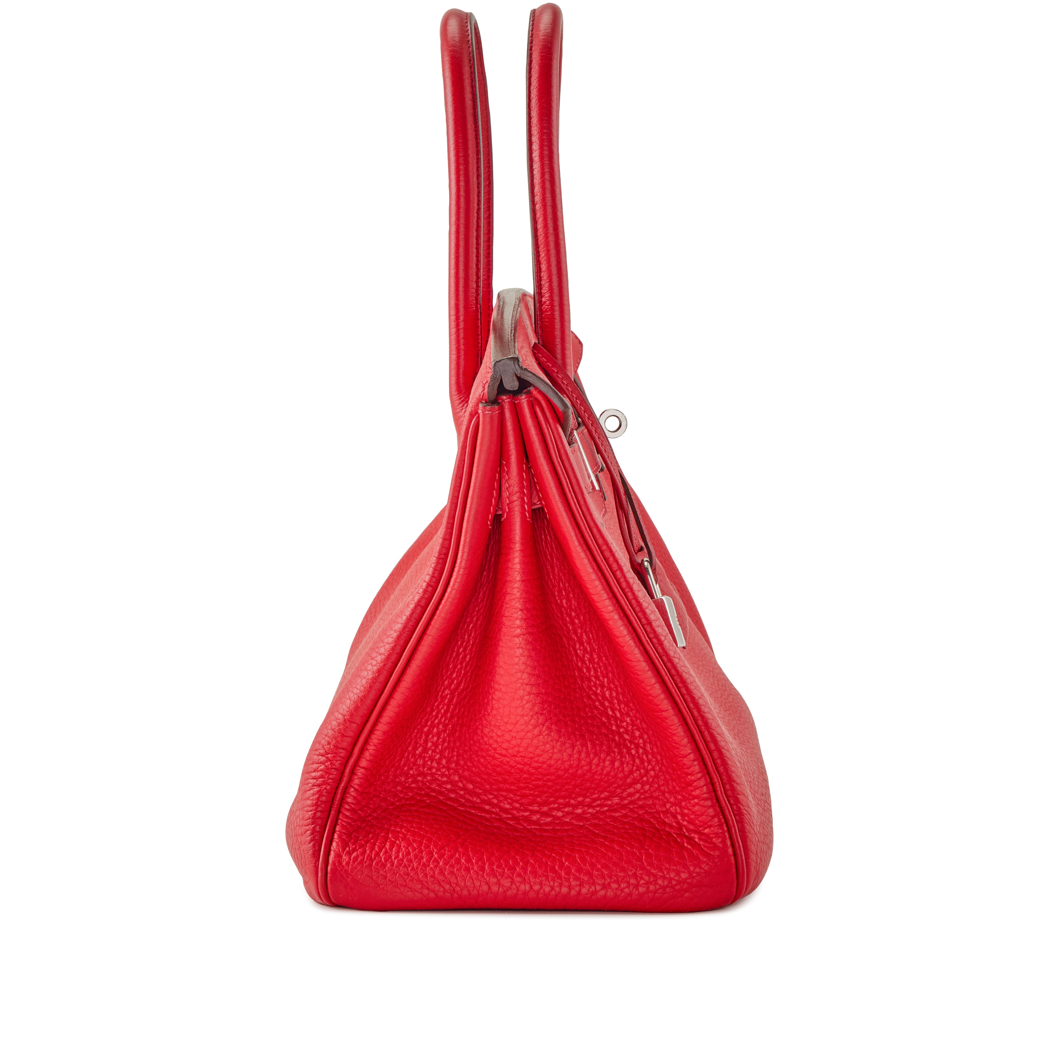 Hermès Birkin 30 – Rouge Casaque Clemence Leather Palladium Hardware