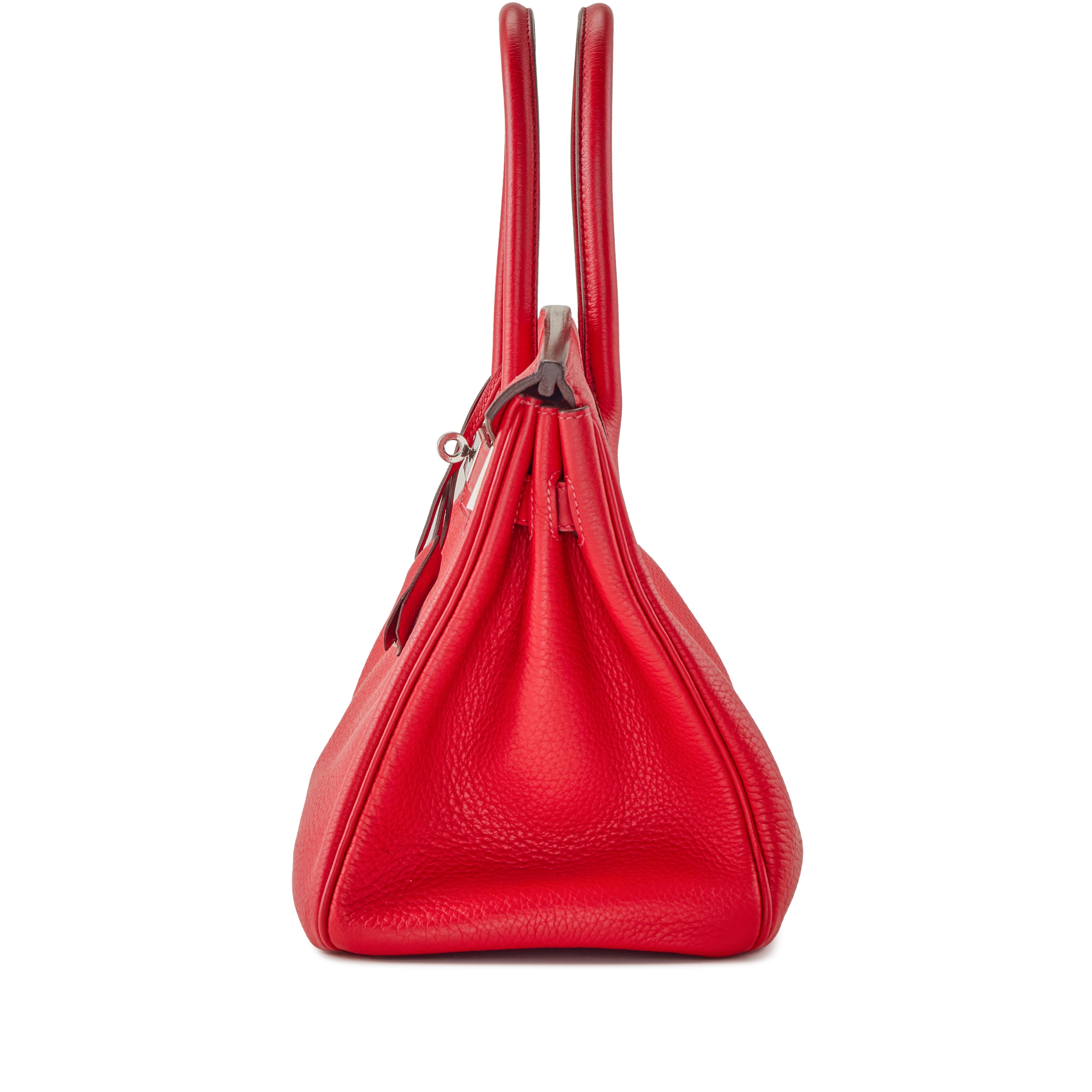 Hermès Birkin 30 – Rouge Casaque Clemence Leather Palladium Hardware
