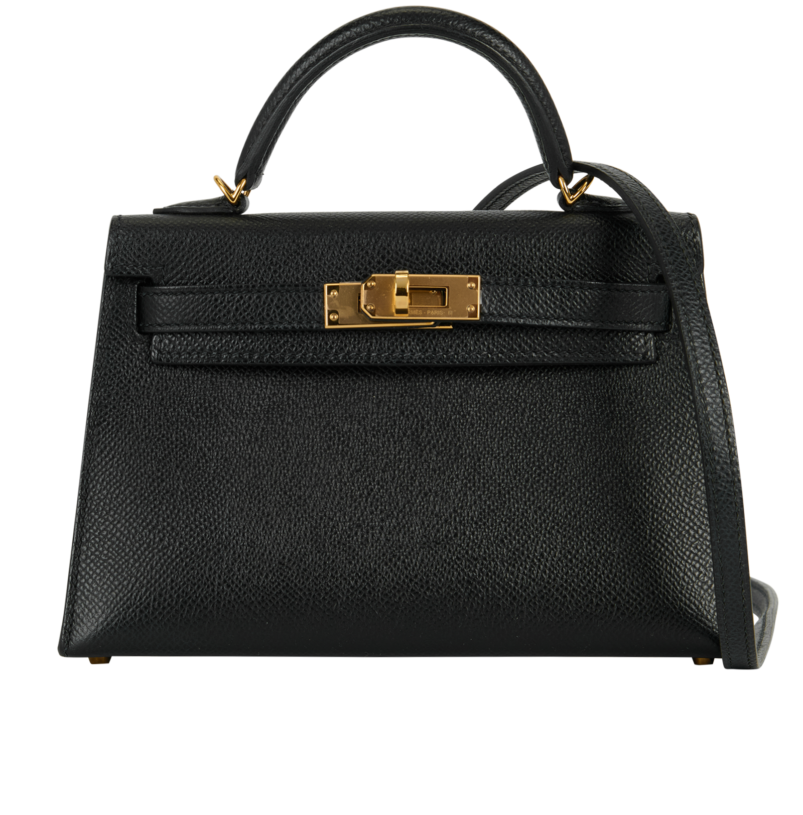 Hermès Mini Kelly II Sellier Epsom in Noir