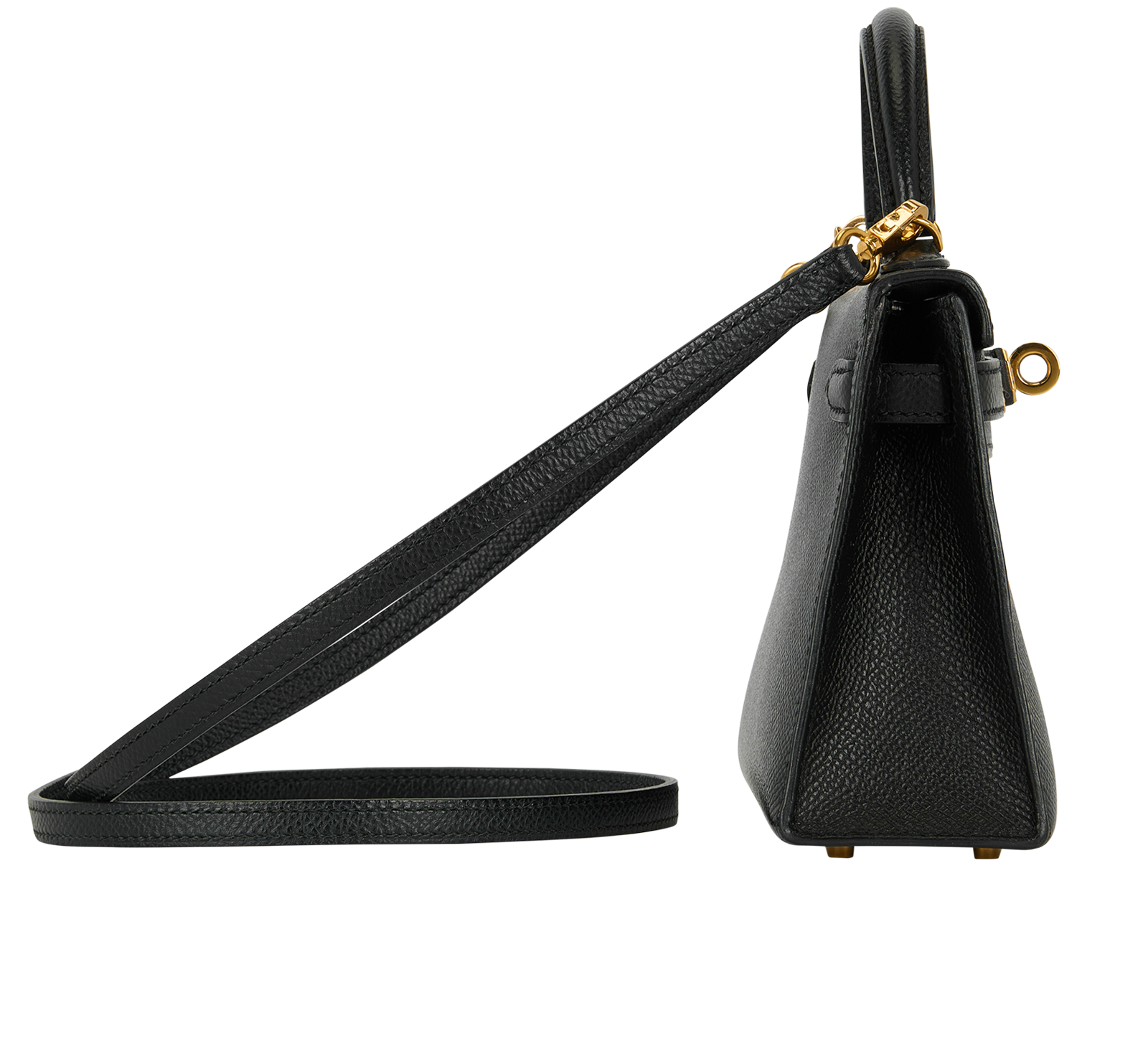 Hermès Mini Kelly II Sellier Epsom in Noir