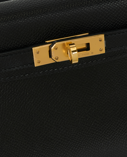 Hermès Mini Kelly II Sellier Epsom in Noir