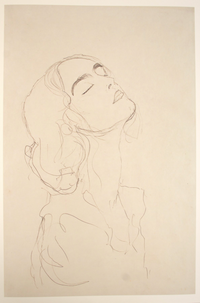 Head of a Girl with Closed Eyes - Gustav Klimt (1862-1918), after
