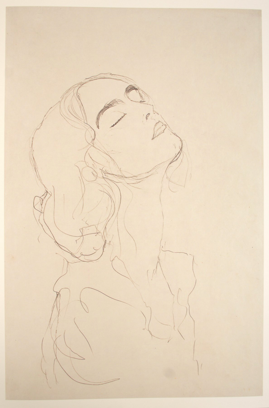 Head of a Girl with Closed Eyes - Gustav Klimt (1862-1918), after