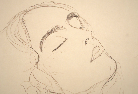 Head of a Girl with Closed Eyes - Gustav Klimt (1862-1918), after