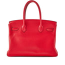 Hermès Birkin 30 – Rouge Casaque Clemence Leather Palladium Hardware