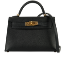 Hermès Mini Kelly II Sellier Epsom in Noir